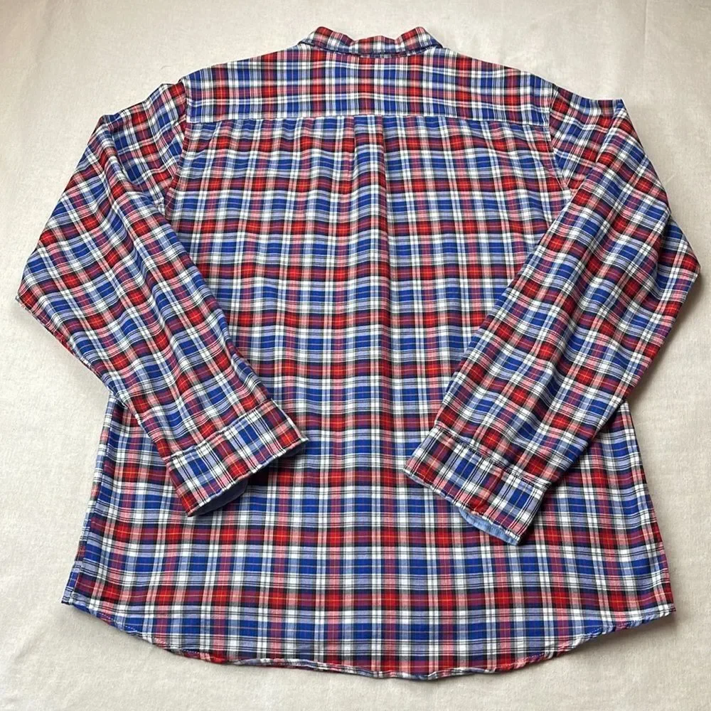 G.H. Bass Shirt Mens Large L Plaid‎ Long Sleeve Button Down Collar Shirt